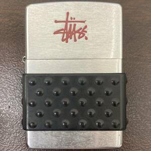 【着火確認済み】 Zippo STUSSY 2000 XVI ジッポ ステューシー 銀色 中古 アンティーク コレクション 喫煙具 喫煙グッズ ライター