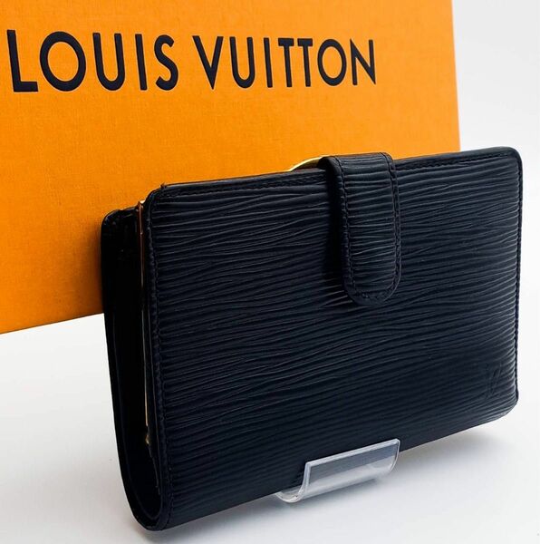 LOUIS VUITTON 極美品 エピノワールポルトフォイユ ヴィエノワ がま口 ルイヴィトン ヴィトン財布二つ折り財布