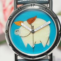 希少 ピエールラニエ 世界限定 革ベルト ブタ メンズ レディース 腕時計 C424_画像3