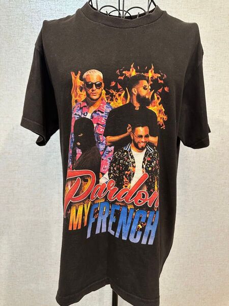 PARDON MY FRENCH パードゥンマイフレンチ Tシャツ 半袖 プリントT Tシャツ バンド ユーズド Mサイズ 管08