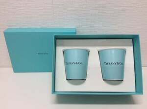 ■5644　Tiffany ティファニー マグカップ 2客セット 紙コップ風 ティファニーブルー ブランド食器 洋食器 雑貨 インテリア 