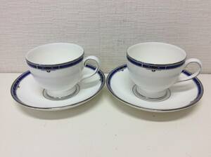 ■5123　WEDGWOOD ウェッジウッド Bone China ボーンチャイナ カップ&ソーサー 2客 セット 洋食器 長期保管品