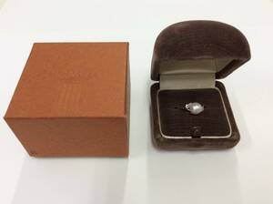 #5777 MIKIMOTO Mikimoto жемчуг жемчуг кольцо кольцо SILVER серебряный примерно 12 номер примерно 2g аксессуары ювелирные изделия 