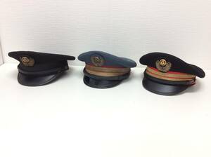 ■5842　近鉄 近畿日本鉄道 制帽 帽子 3点 約56cm エンブレム 昭和レトロ 交通 運転士 制服
