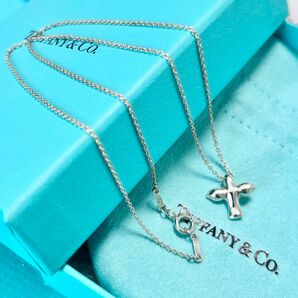 ティファニー　バード　クロス　ネックレス　ペンダント　Tiffany シルバー　美品