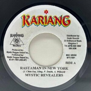 希少【STING替え歌のラスタファリ賛歌】JAオリジ 7インチ MYSTIC REVEALERS Rastaman In New York ミスティック・リヴェーラーズ 45RPM.