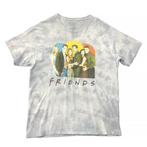 【980円スタート】USA 古着 半袖 Tシャツ FRIENDS ブルー 青 メンズLサイズ 海外ドラマ フレンズ タイダイブルー 古着卸 激安 BA1488