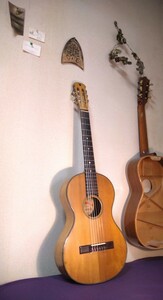 【舶来銘品】総単板 50'S FABRIQUE EN ITALIE ! IBANEZ SALVADOR COPY OF RAFFAELE CALACE MODEL FRENCH No.30 615㎜ SPRUCE×FLAME MAPLE 