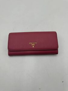 ○ PRADA プラダ サフィアーノ 長財布 ピンク 