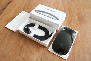 [新品に近い/現行モデル] Apple Magic Mouse Black（Multi-Touch対応）Wireless Model A1657 MMMQ3J/A マジックマウス ブラック