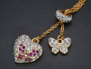 【409】SWAROVSKI スワロフスキー ネックレス アクセサリー 長さ約42cm +6cm TIA