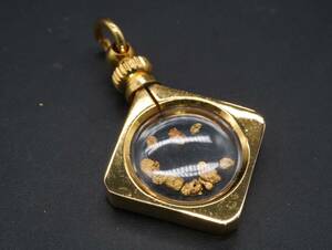 [606] sand gold Vintage Vintage necklace top pendant top TIA