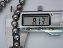 【988】本真珠 パール カラーストーン シェル ネックレス アクセサリー 長さ約76cm TIA_画像4