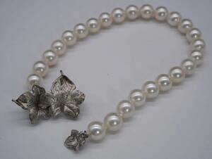 [983]SILVER silver book@ pearl pearl bracele length approximately 21cm TIA