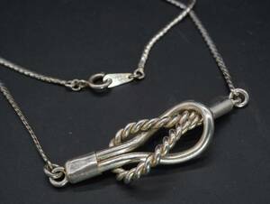 [1242]SILVER silver necklace accessory length approximately 38cm TIA