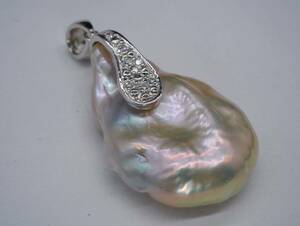 [1312] pearl pearl SILVER silver 925 necklace top pendant top TIA