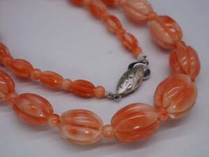 [1378].. coral san . coral necklace accessory length approximately 42cm TIA