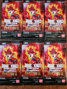 最新★ 烈火の闘気 フュージョンワールド ドラゴンボール カード　DRAGON BALL Card 　6パック　6P　新品