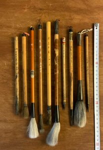 HH-8955 # including carriage # China writing brush 10ps.@ together fire .. on sea industrial arts . old . other writing brush bamboo made paper tool retro antique total 94g /.YU.