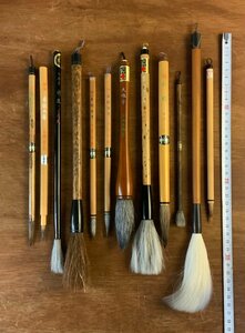 HH-8952 # including carriage # made in Japan writing brush 1 2 ps together bear . writing brush sphere Izumi . two ... flower . other writing brush bamboo made paper tool retro antique total 148g /.YU.