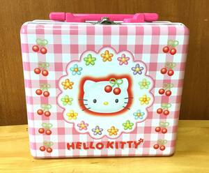  Hello Kitty * вишня рисунок держать рука имеется жестяная банка кейс 1998 год 