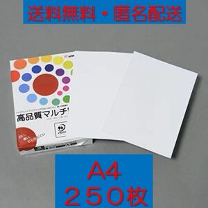 A4 250枚 コピー用紙 高品質マルチ用紙 超高白色 白色度98% 両面印刷対応 APP