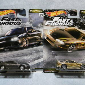 未開封未使用品 HOT Wheels FAST & FURIOUS Nissan 240SX (S14) & Nissan Silvia (S15) 2台組 の画像1