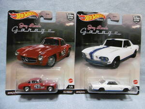 未開封未使用品 HOT Wheels Jay Leno's Garage 66 CHEVROLET CORVAIR YENKO STINGER & MERCEDES-BENZ 300 SL 2台組 