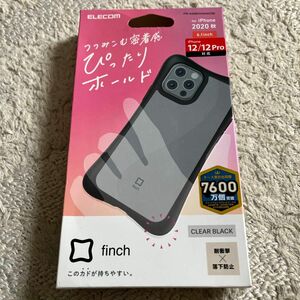 iPhone 12/12 Pro finch ぴったりホールド PM-A20BHVHH3CRB（クリアブラック）