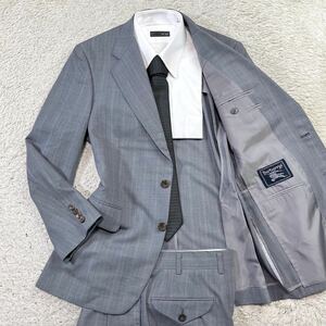  Burberry z[ top class. excellent article ]BURBERRY'S suit setup tailored jacket stripe gray M rank 