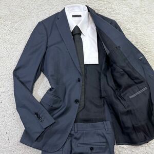  Armani koretso-ni[ top class. M LINE]ARMANI COLLEZIONI suit setup tailored jacket total pattern gray M rank 