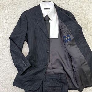  rare size! Brooks Brothers [ gentleman. ..]Brooks Brothers suit setup tailored jacket stripe gray XL rank 