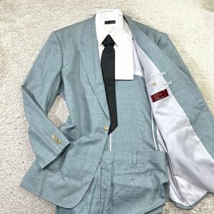  super rare size! Ermenegildo Zegna [ illusion. rare color ]Zegna suit setup tailored jacket light blue 3XL rank 