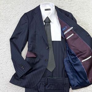 Paul Smith Ermenegildo Zegna [.. высшее ]Paul Smith Zegna костюм выставить tailored jacket полоса темно-синий темно синий 
