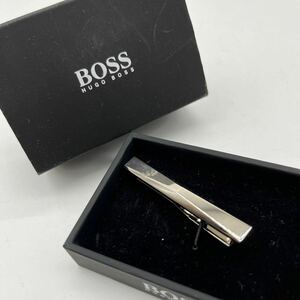 1 jpy ~[ beautiful goods ]HUGO BOSS Hugo Boss necktie pink tiepin g silver stamp 
