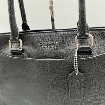 1円〜【至高の逸品】COACH コーチ　トートバッグ　ハンドバッグ　ビジネスバッグ　レザー　ブラック　黒　84630_画像4