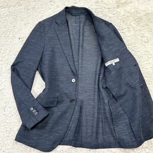  Katharine Hamnett [ overflow Kiyoshi . feeling ]KATHARINE HAMNETT tailored jacket summer jacket linen flax navy 