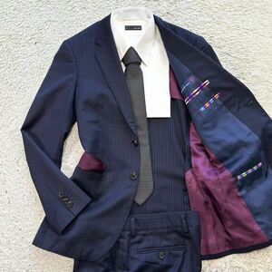  Paul Smith Ermenegildo Zegna [.. ultimate ]Paul Smith Zegna suit setup tailored jacket stripe navy dark blue M