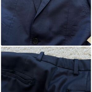 ヒューゴボス グアベロ Super120's【贅の極】HUGO BOSS スーツ セットアップ テーラードジャケット ネイビー ブルー の画像10