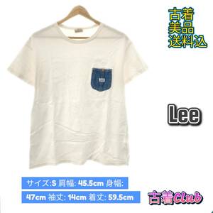 391Lee リー トップス Tシャツ ポロシャツ クルーネック 半袖 レディース ホワイト ネイビー S