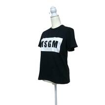 480MSGM エムエスジイエム トップス ボックスロゴ Tシャツ 半袖 2641MDM95 レディース メンズ ユニセックス ブラック M_画像5