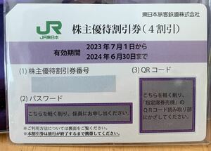 JR東日本 株主優待割引券 1枚 『有効期限 2024年6月30日 』