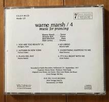 CD-Jan / 米 MODE RECORDS / WARNE MARSH / ４　Music for Prancing_画像2