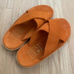 未使用◎定価23100円 ISLAND SLIPPER オレンジ　スゥエード US9 27cm アイランドスリッパ ハワイ　Hawaii