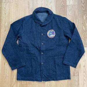 美品◎ No.BR13843 BUZZ RICKSON'S バズリクソンズDUNGAREE JUMPER 40 USS MIDWAY CVA-41カバーオール デニムジャケット ヘチマ襟