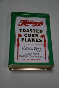 Kellogg TOASTED CORN FLAKES ケロッグ　コーンフレーク缶　【昭和レトロ】