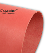 【DY.leather　正品】「A4サイズ薄紅/品質6/1.0mm」国産新品特価 ヌメ革はぎれ　コーラルピンクタンニンなめし~送料無料~_画像2