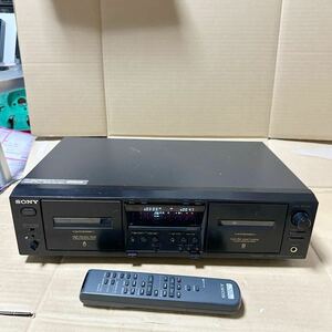 あ-7179）SONY TC-WE475 カセットデッキ リモコン付　