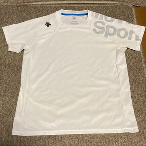 デサント メッシュtシャツ 白 半袖 mサイズ move sport