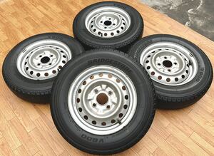 日産 純正 14インチ スチールホイール★BRIDGESTONE 2022年製 165/80R14 97/95N LT 4本セット★NV200バネット ADエキスパート11系 等に